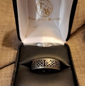 Men's Black Tungsten Ring